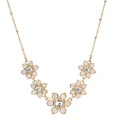 2028 Glass Crystal Flower Collar Necklace