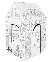 Easy Playhouse Birthday Cardboard Craft Fort