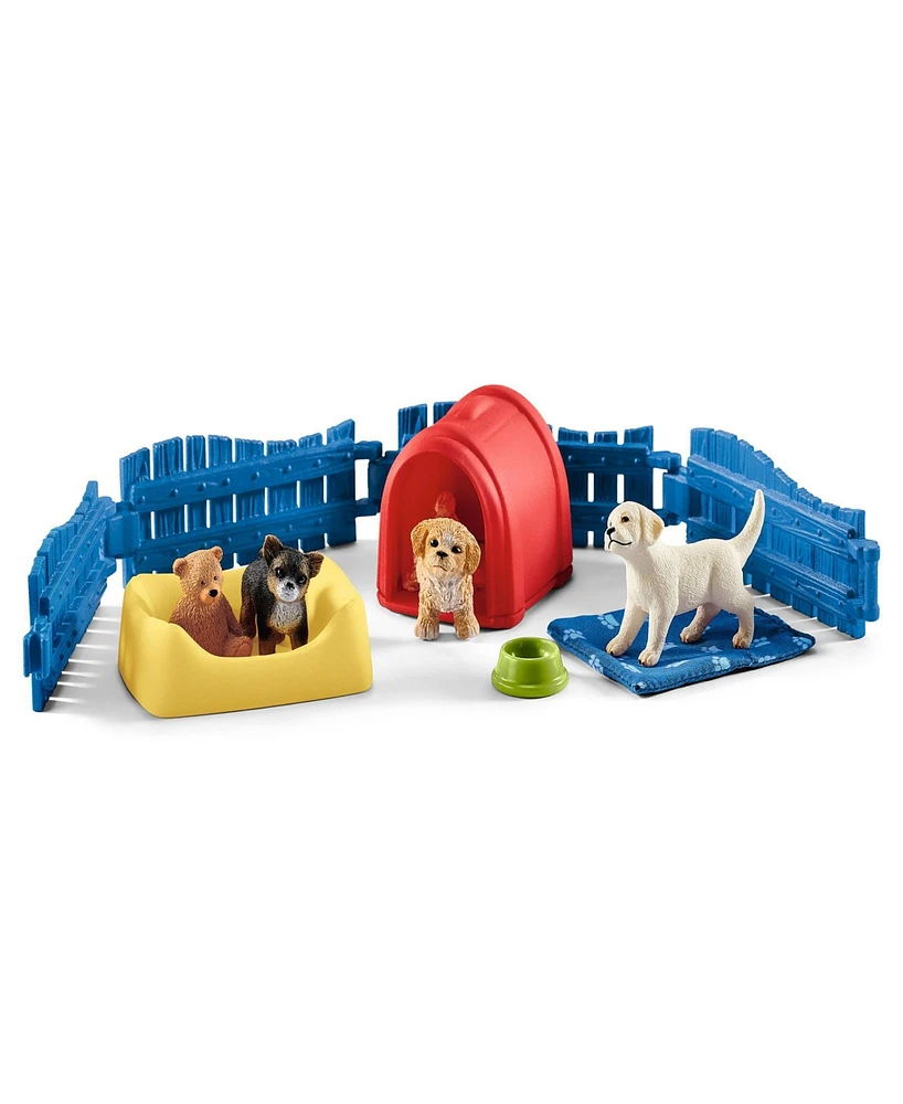 Schleich Farm World Puppy Pen Animal Playset