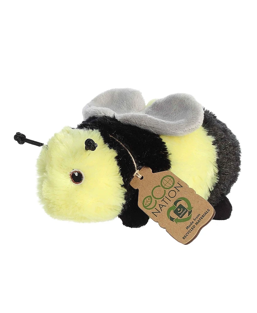 Aurora Small Eco Softies 8" Bumblebee Plush Toy Yellow 6"