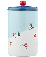 The Cellar Skiing Graphic Stoneware Treat Jar