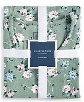 Charter Club Women's 2-Pc. Printed Long-Sleeve Pajamas Set, Created for Macy's