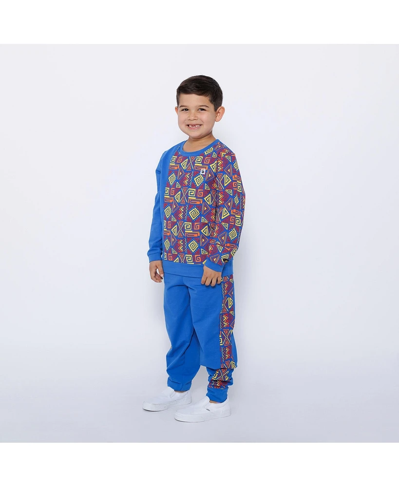 Mixed Up Clothing Boys Crewneck Sweatshirt and Jogger Pants Set