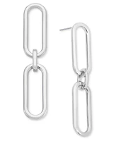 On 34th Paperclip Chain Double Drop Earrings, Created for Macy's