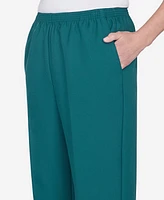 Alfred Dunner Classic Full Elastic Short Mid-Rise Pant