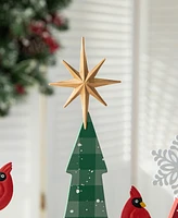 Glitzhome 23.5 H Wooden Christmas Tree Table Decor