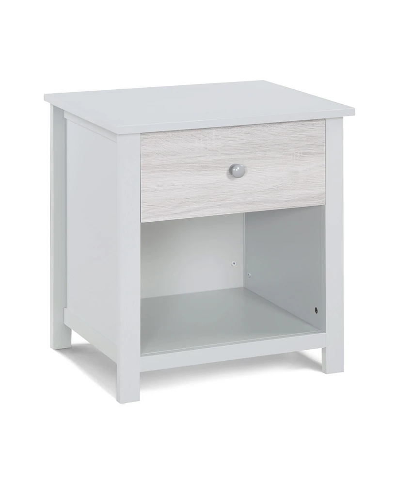 Simplie Fun Connelly Nightstand Gray/Rockport Gray