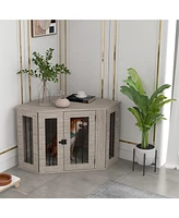 Simplie Fun Chic Dog Kennel with Side Table Functionality