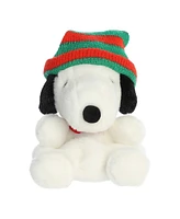 Aurora Mini Palm Pals Snoopy Beanie Peanuts Festive Plush Toy White 5"