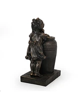 Simplie Fun Tranquil Garden Fountain with Cascading Waterfall, Led Lights, and Exquisite Detail