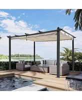 Streamdale Furniture Retractable Canopy Pergola Adjustable Shade for Outdoor Living