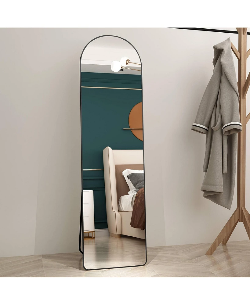 Simplie Fun Premium Full-Body Mirror with Space-Saving Aluminum Frame