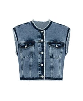 Nocturne Women's Fringed Jean Vest