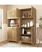 Streamdale Furniture Freestanding Kitchen Pantry Modern Minimalism Meets Ample Storage