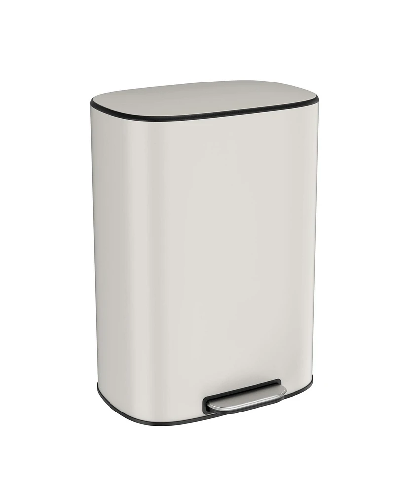 Simplie Fun Stainless Steel 13 Gallon Kitchen Trash Can - White