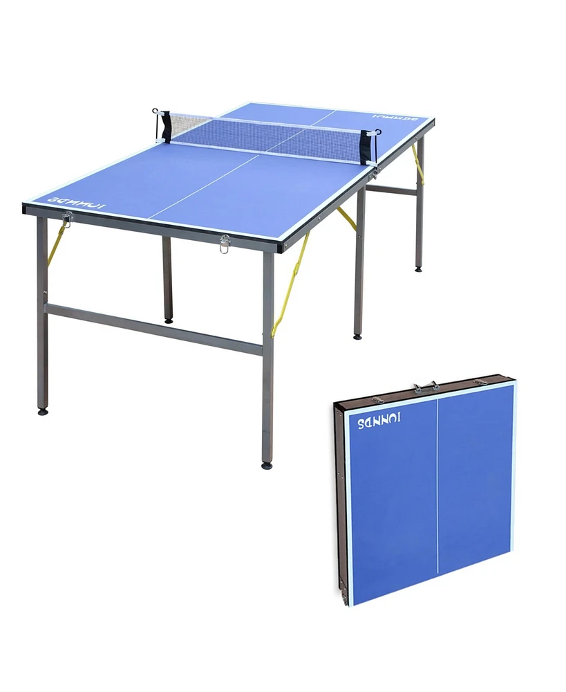 Streamdale Furniture Compact and Portable 6' Ping Pong Table with Foldable Top