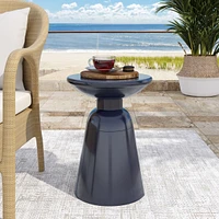 Chic Side Table Modern Lines, Durable Iron Frame, No Assembly