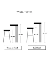 WestinTrends 29" Hdpe Outdoor Patio Round Bar Stool Set of 3