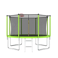 Simplie Fun 12FT Trampoline with Safety Enclosure, Basketball Hoop, and Ladder