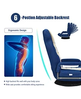 Costway 360-Degree Swivel Gaming Floor Chair with Foldable Adjustable