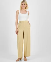 I.n.c. International Concepts Petite High-Rise Wide-Leg Pants, Created for Macy's