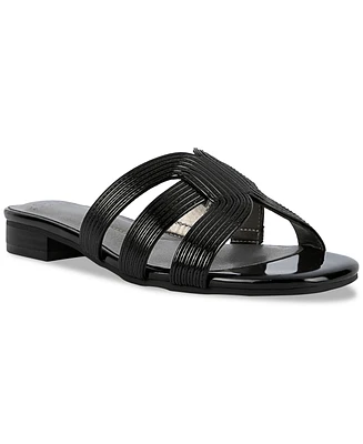 Jones New York Women's Roselly Strappy Slide Flat Sandals