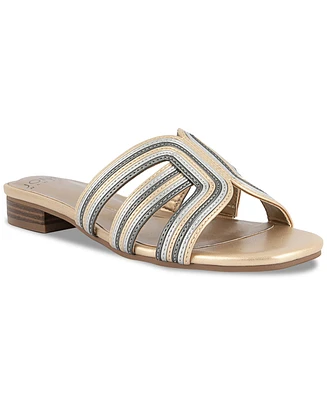 Jones New York Women's Roselly Strappy Slide Flat Sandals