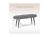 Slickblue 47" Upholstered Entryway Bench with Heavy-duty Metal Frame