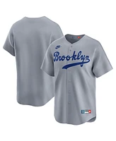 Nike Men's Gray Brooklyn Dodgers Cooperstown Collection Limited Jersey