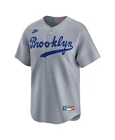 Nike Men's Gray Brooklyn Dodgers Cooperstown Collection Limited Jersey