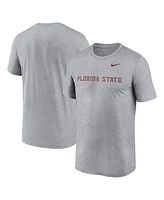 Nike Men's Heather Gray Florida State Seminoles Primetime Legend Wordmark T-Shirt