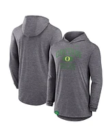 Nike Men's Heather Gray Oregon Ducks Blitz Hoodie Long Sleeve T-Shirt