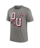 Jordan Men's Heather Gray Oklahoma Sooners Blitz Roll Call Tri-Blend T-Shirt