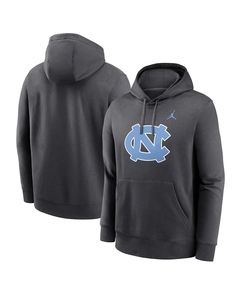 Jordan Men's Anthracite North Carolina Tar Heels Primetime Evergreen Club Fleece Pullover Hoodie