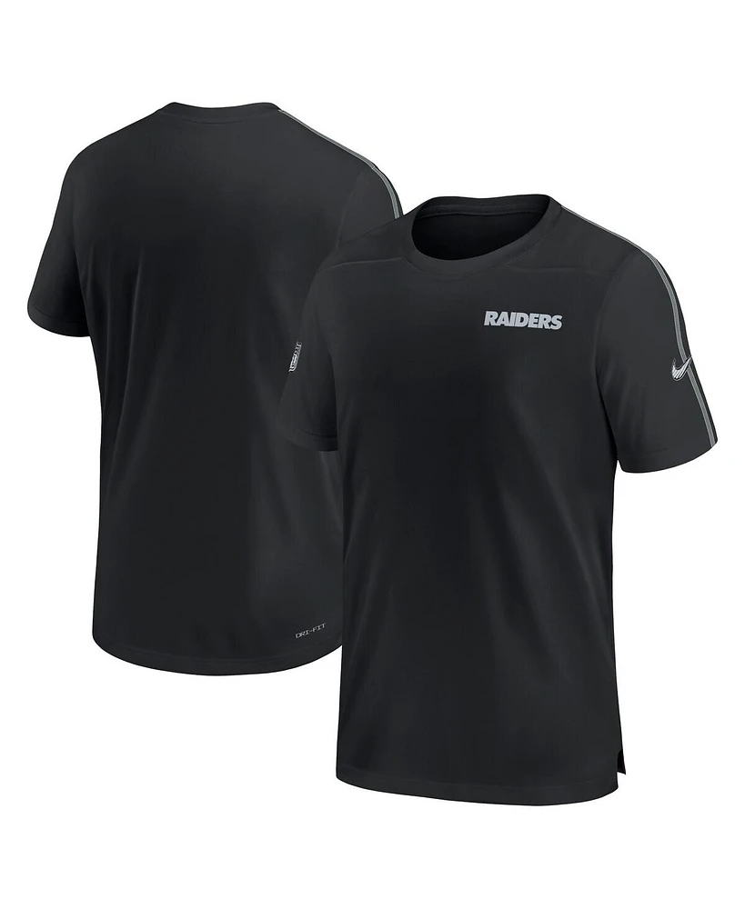 Nike Men's Black Las Vegas Raiders 2024 Sideline Coach Uv Performance T-Shirt