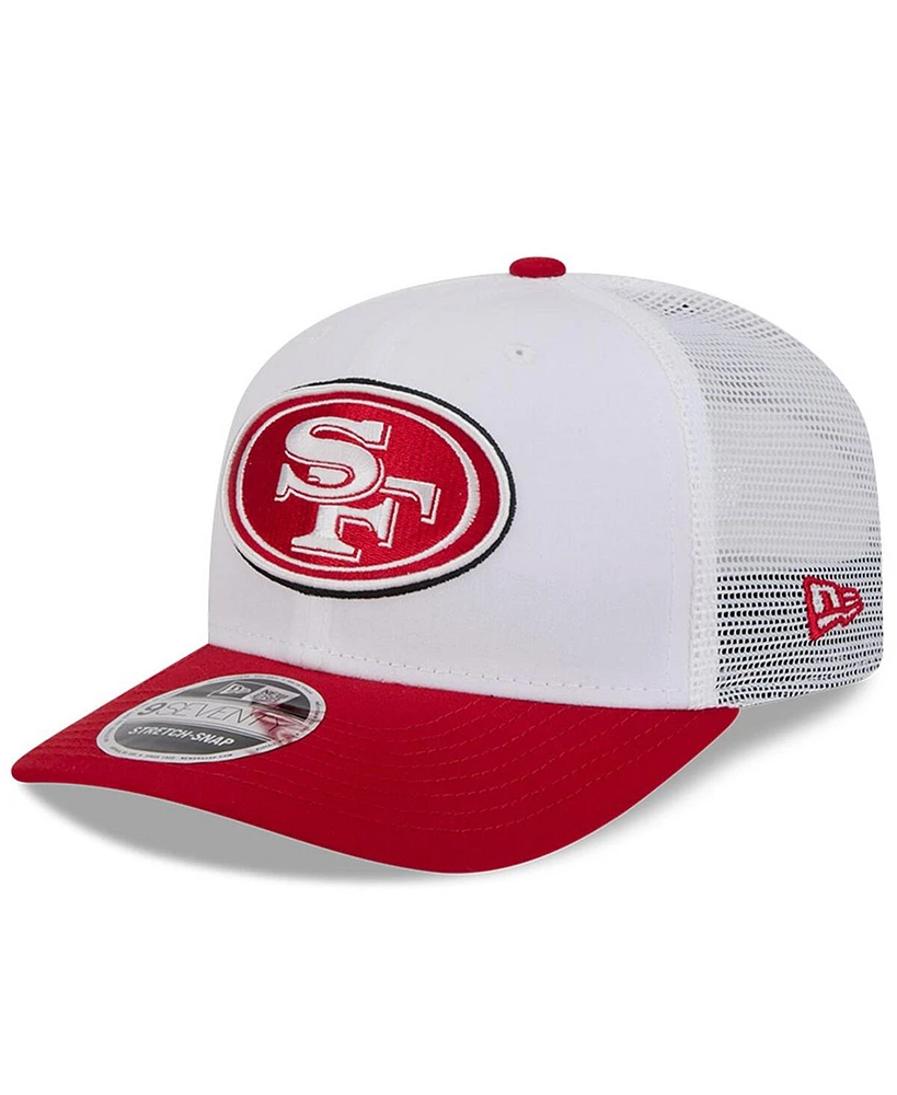 New Era Men's White/Scarlet San Francisco 49ers 2024 Nfl Training Camp 9SEVENTY Trucker Hat