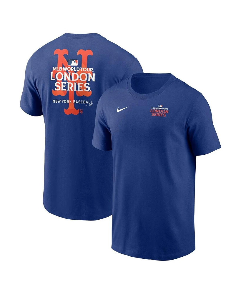 Nike Men's Royal New York Mets 2024 Mlb World Tour London Series T-Shirt