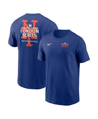 Nike Men's Royal New York Mets 2024 Mlb World Tour London Series T-Shirt