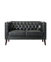 Simplie Fun Button Tufted Diamond Stitch Sofa