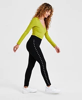 Bar Iii Women's Side-Studded Leggings, Created for Macy's