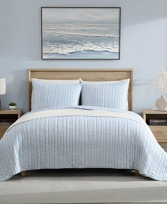 Nautica Coleridge Stripe Reversible Piece Quilt Set