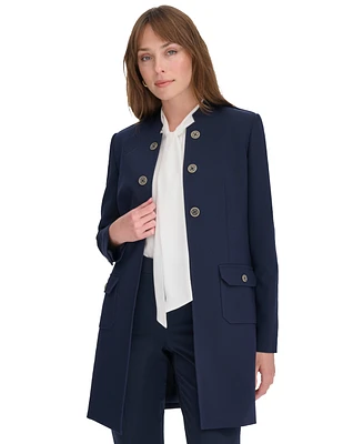 Tommy Hilfiger Women's Band-Collar Open-Front Jacket