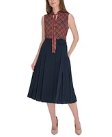 Tommy Hilfiger Women's Belted Midi Pleat Skirt