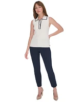 Tommy Hilfiger Women's Rib-Knit Sleeveless Polo Tank Top