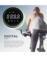 Sunny Health & Fitness Tryden Premium Connected Cycle Bike with 16-Level Electromagnetic Resistance, Digital Lcd Dial & Exclusive SunnyFit App Enhance