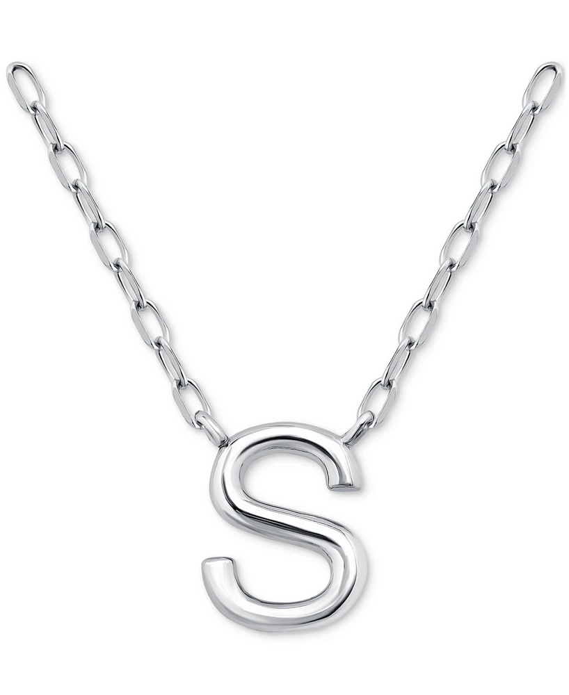 Giani Bernini Initial S Pendant Necklace in Sterling Silver, 16" + 2" extender, Created for Macy's