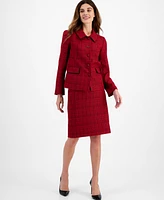 Le Suit Women's Tweed Skirt Suit, Regular & Petite Sizes