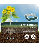 Giant 4' x 4' Metal Raised Garden Bed for Strong Root Growth