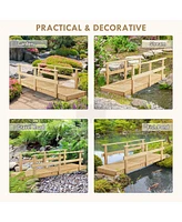 Streamdale Furniture Stunning Wooden Garden Bridge Safety & Serenity for Your Outdoor Oasis