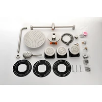 Shower System With Shower Head, Hand Shower, Slide Bar, Body Sprays, Shower Arm, Hose, Valve